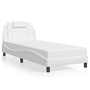vidaXL Bed Frame "Viana" with LED, without mattress, White 90x200 cm