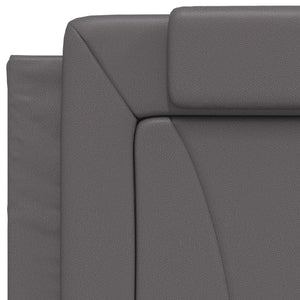 vidaXL "Viana" Bed Frame with LED, Without Mattress, Grey, 90x200 cm