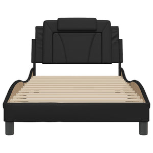 vidaXL "Viana" Bed Frame with LED, No Mattress, Black 100x200 cm