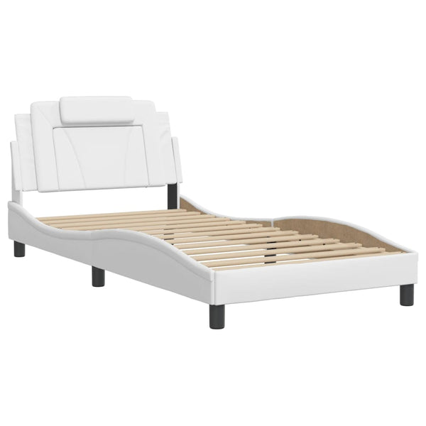 Bettgestell Viana 100x200 cm mit LED, Weiß