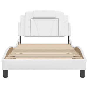 Bettgestell Viana 100x200 cm mit LED, Weiß