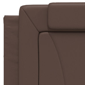 Bettgestell Viana Braun 100x200 cm mit LED