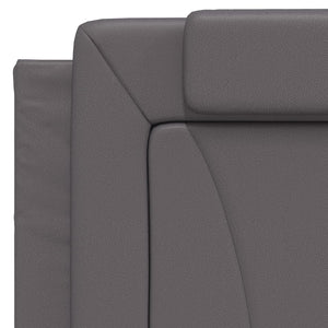 Bettgestell Viana Grau 100x200 cm mit LED