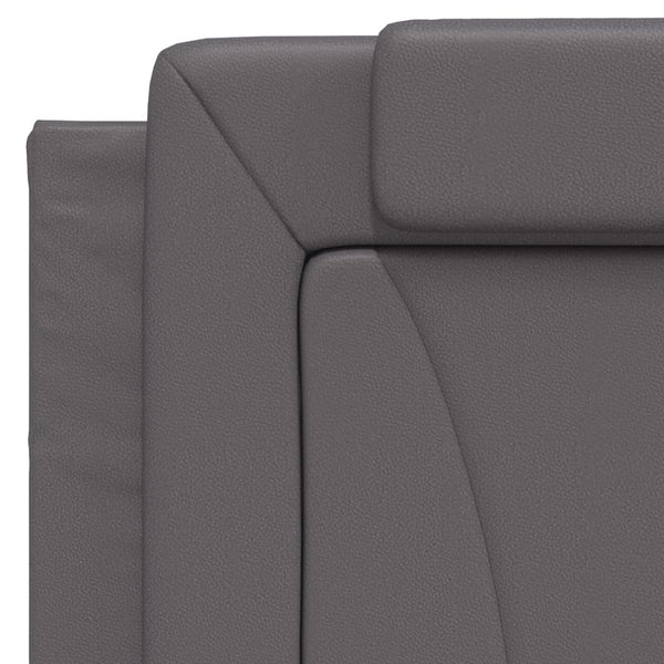 Bettgestell Viana Grau 100x200 cm mit LED