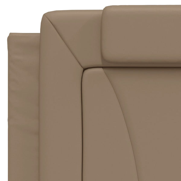 Bettgestell Viana 100x200 cm Cappuccino-Braun mit LED