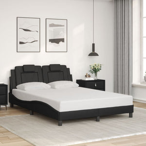 Bettgestell Viana mit LED Schwarz 120x200 cm