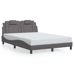 Bettgestell Viana Grau 120x200 cm mit LED