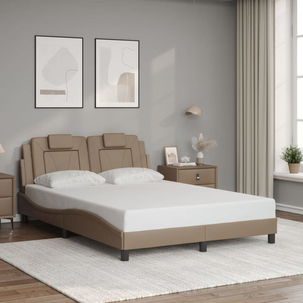 Bettgestell Viana 120x200 cm Cappuccino-Braun mit LED