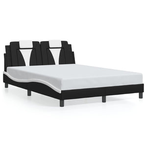 Bettgestell Viana 120x200 cm mit LED Schwarz/Weiß