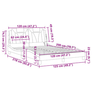 Bettgestell Viana 120x200 cm mit LED
