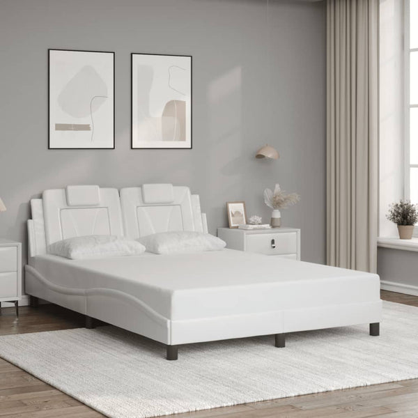 Bettgestell Viana Weiß LED 140x190 cm