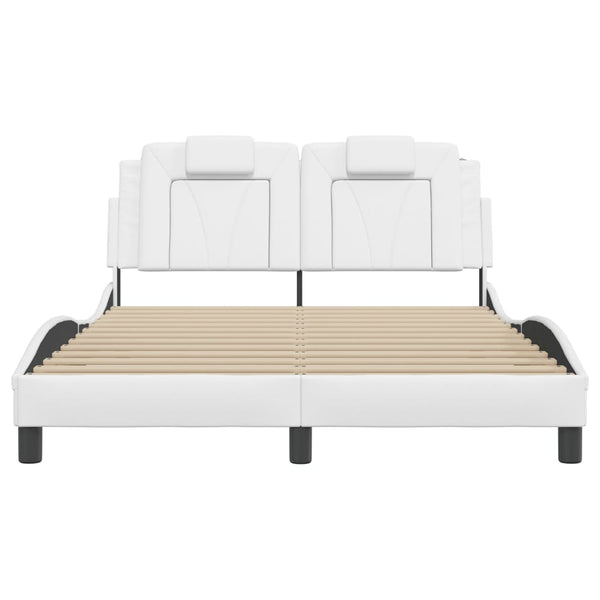 Bettgestell Viana Weiß LED 140x190 cm