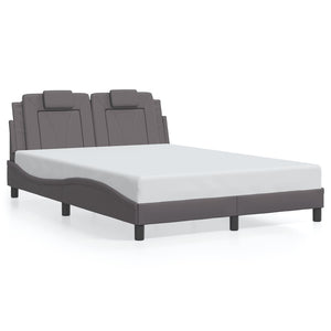 Bettgestell Viana Grau 140x190 cm mit LED
