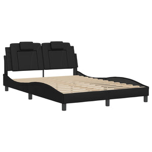 Bettgestell Viana mit LED Schwarz 140x200 cm
