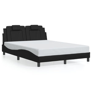 Bettgestell Viana mit LED Schwarz 140x200 cm