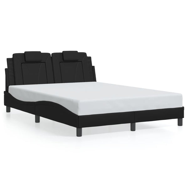 Bettgestell Viana mit LED Schwarz 140x200 cm