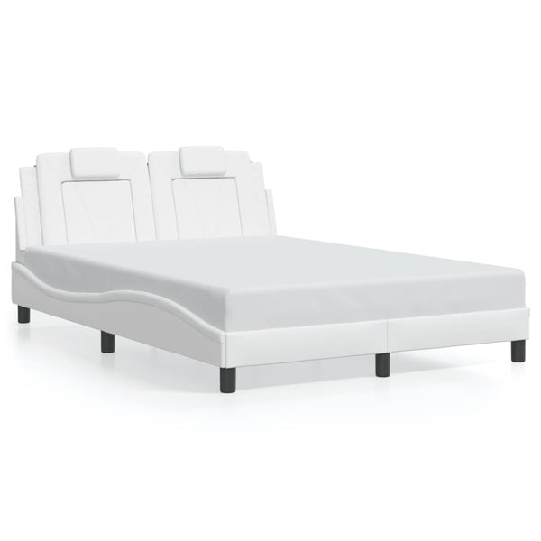 Bettgestell Viana 140x200 cm mit LED, Weiß