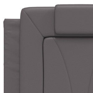 Bettgestell mit LED Grau 140x200 cm