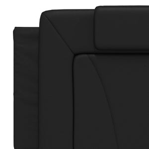 Bettgestell Viana 160x200 cm mit LED Schwarz