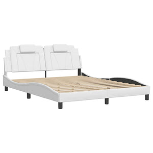 Bettgestell Viana Weiß LED 160x200 cm