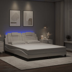 Bettgestell Viana Weiß LED 160x200 cm