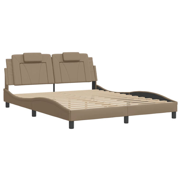 Bettgestell Viana mit LED Cappuccino-Braun 160x200 cm