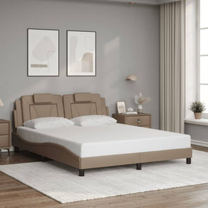 Bettgestell Viana mit LED Cappuccino-Braun 160x200 cm