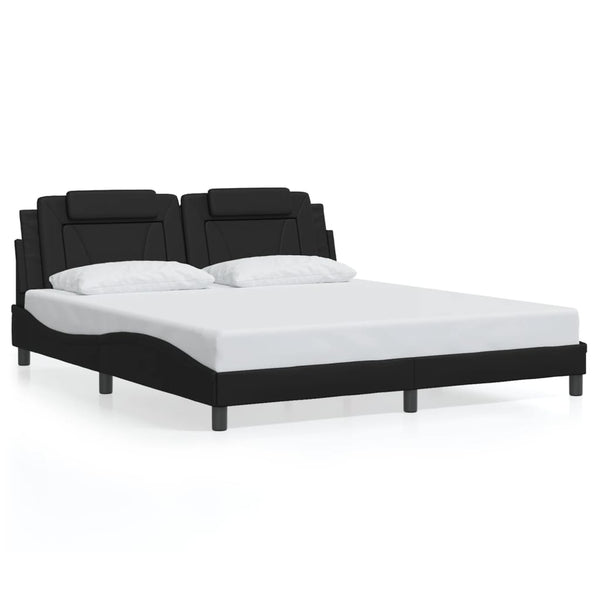Bettgestell Viana mit LED Schwarz 180x200 cm