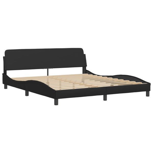 Bettgestell Viana mit LED Schwarz 180x200 cm