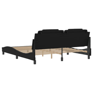 Bettgestell Viana mit LED Schwarz 180x200 cm
