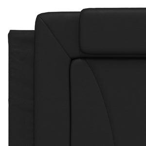 Bettgestell Viana mit LED Schwarz 180x200 cm
