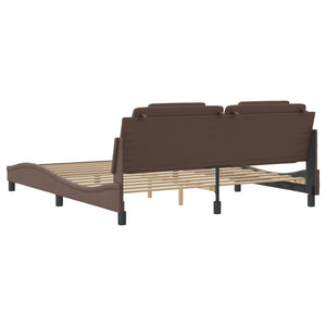 Bettgestell Viana mit LED Braun 180x200 cm