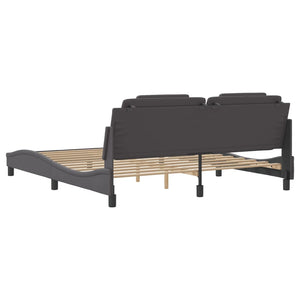 Bettgestell Viana mit LED Grau 180x200 cm
