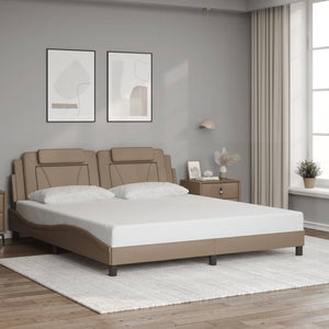 Bettgestell Viana Cappuccino-Braun 180x200 cm mit LED
