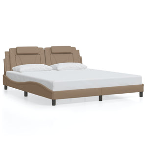 Bettgestell Viana Cappuccino-Braun 180x200 cm mit LED