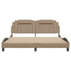Bettgestell Viana Cappuccino-Braun 180x200 cm mit LED