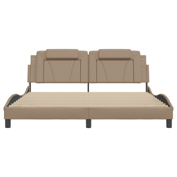Bettgestell Viana Cappuccino-Braun 180x200 cm mit LED