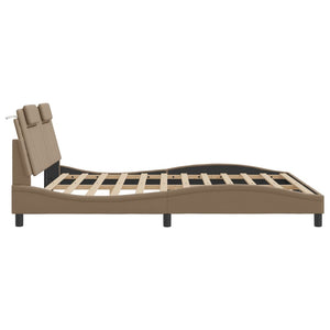 Bettgestell Viana Cappuccino-Braun 180x200 cm mit LED