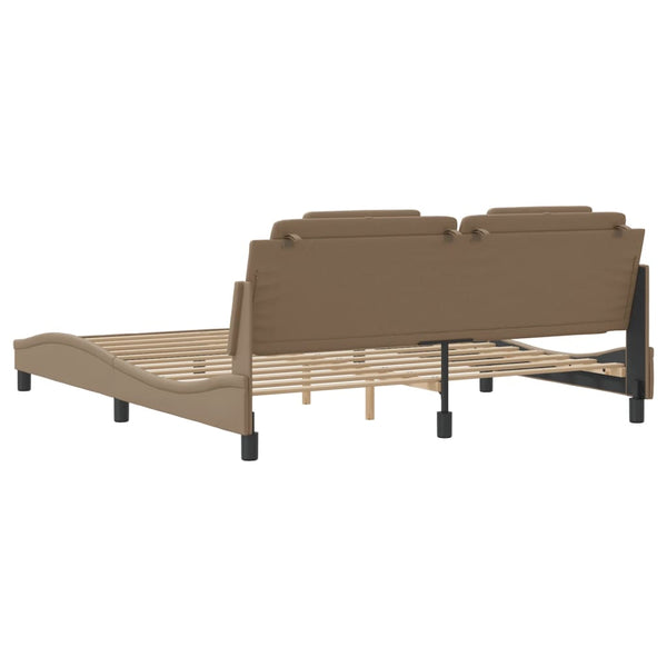 Bettgestell Viana Cappuccino-Braun 180x200 cm mit LED