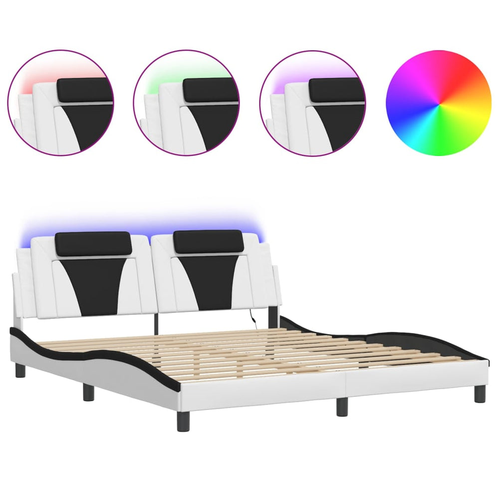 Bettgestell Viana 180x200 cm mit LED
