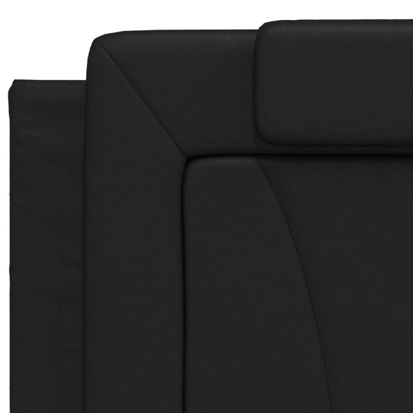 Bettgestell Viana mit LED Schwarz 200x200 cm