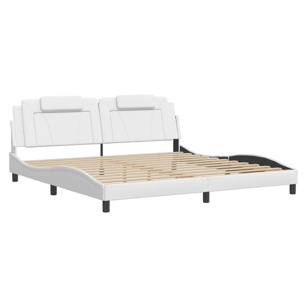 Bettgestell Viana 200x200 cm mit LED Weiß