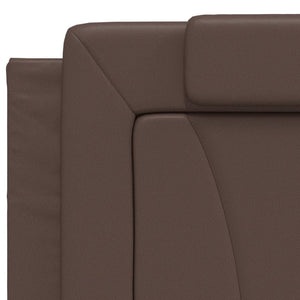 Bettgestell Viana Braun 200x200 cm mit LED