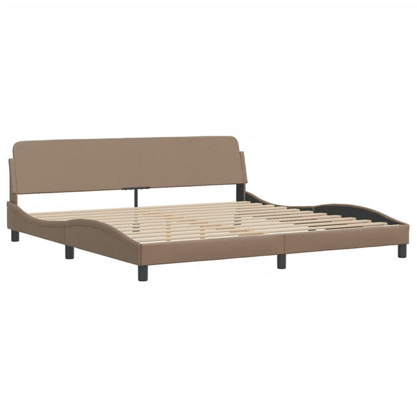 Bettgestell Viana 200x200 cm mit LED Cappuccino-Braun