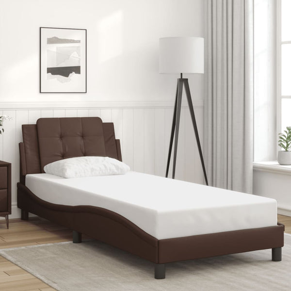 Bettgestell mit LED Braun 80x200 cm