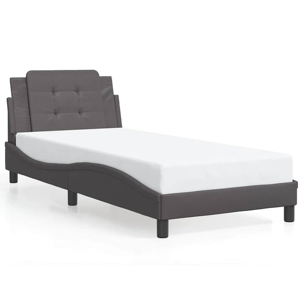 Bettgestell Grau mit LED 80x200 cm