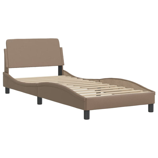 vidaXL LED Bed Frame without Mattress "Zadar" Cappuccino Brown 80x200 cm