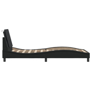vidaXL LED Bed Frame without Mattress "Zadar" Black 90x190 cm
