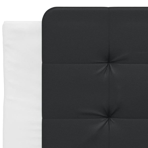 vidaXL LED Bed Frame without Mattress "Zadar" White and Black 90x190 cm