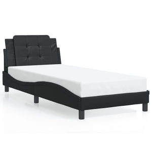 vidaXL LED Bed Frame without Mattress "Zadar" Black 90x200 cm